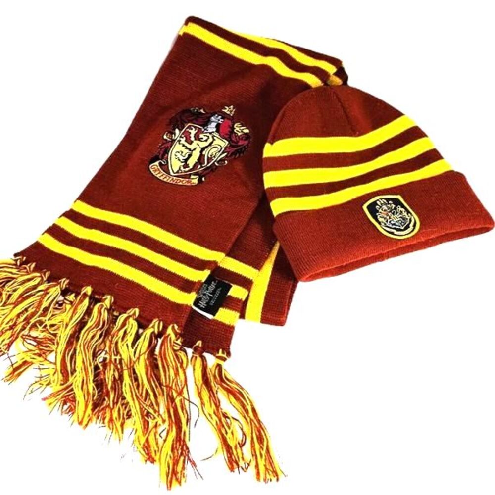 Harry Potter Set Scarf and Hat Gryffindor Accessories Cosplay Costume Halloween